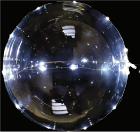 Bubble 20"/  Translúcido e Fio de Led 2m - Branco