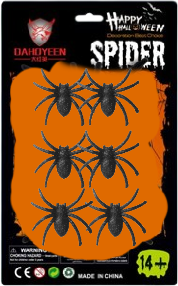 Aranha 7cm c/ Glitter c/ 6UND