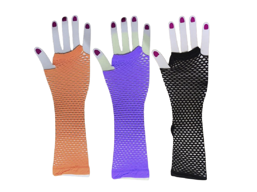 Luva Arrastão Longa - Laranja - Roxo - Preto