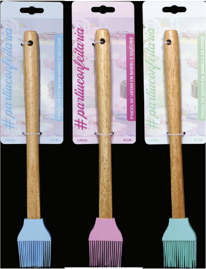 Pincel de Untar 30cm - Azul - Rosa - Verde