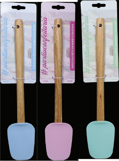 Espátula Reta 30cm  Azul - Rosa - Verde