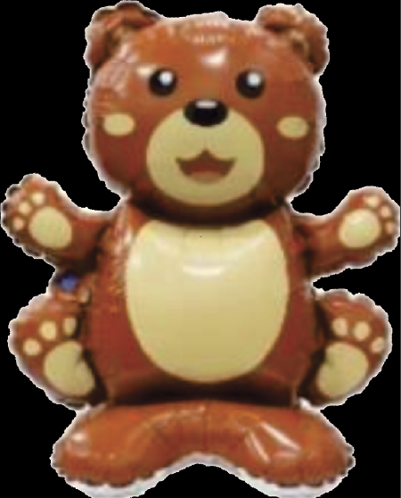  Balão Metalizado Mini Animal C/ Base - Urso -  58X42CM