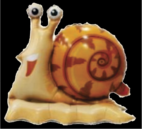  Balão Metalizado Mini Animal C/ Base - Caramujo - 41X39X18CM