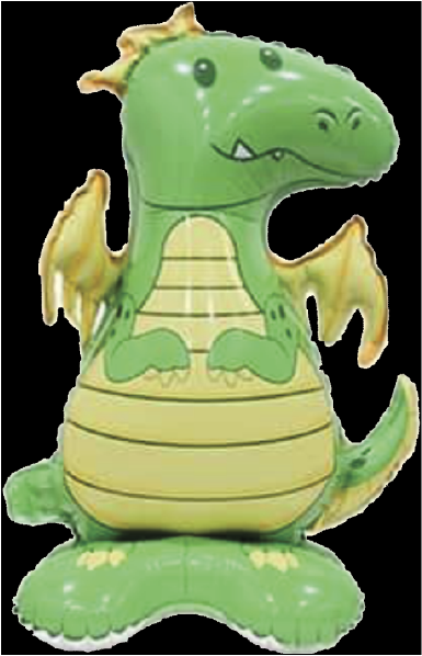 Balão Metalizado Mini Animal C/ Base - Dragão -  47x30CM