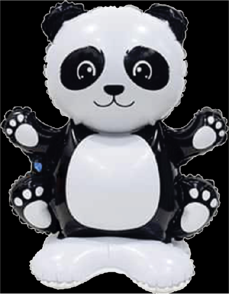 Balão Metalizado Mini Animal C/ Base  - Panda - 42x35CM
