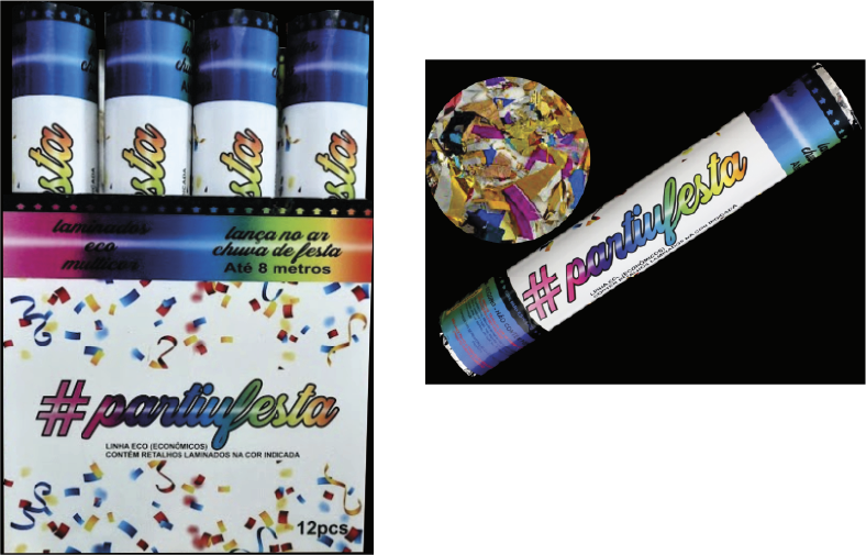 Lança Confete Eco Multicor