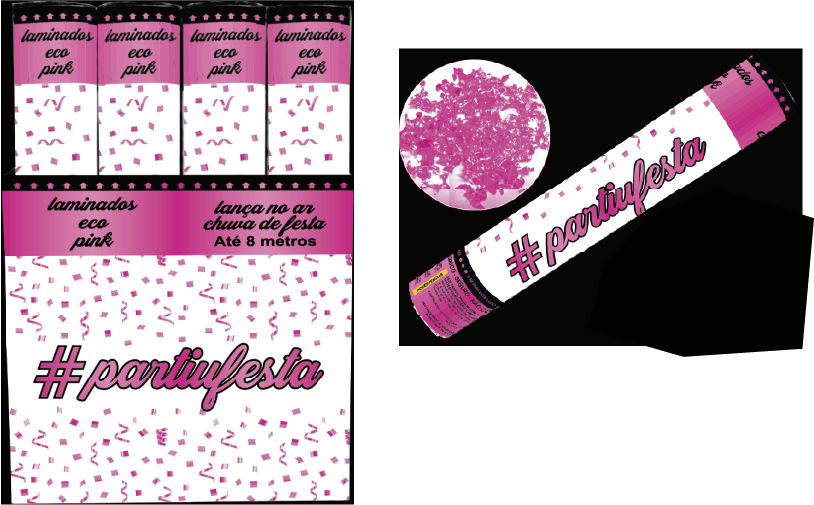 Lança Confete Eco Pink
