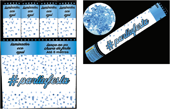 Lança Confete Eco Azul