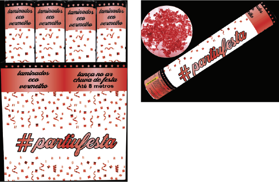 Lança Confete Eco Vermelho