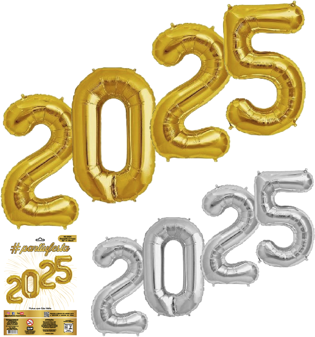 Kit 2025 4 Peças - 32"/ 80cm - 16"/ 40cm