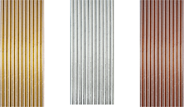 Canudo de Papel Metalizado - Dourado - Prata - Rosé